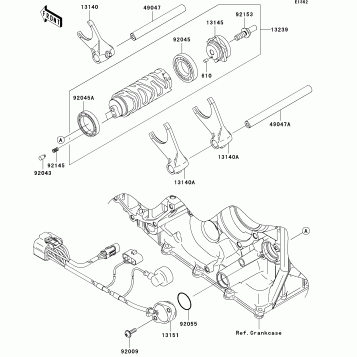 Gear Change Drum/Shift Fork(s)