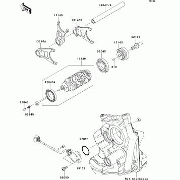 Gear Change Drum/Shift Fork(s)
