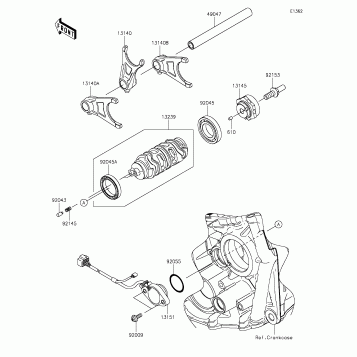Gear Change Drum/Shift Fork(s)