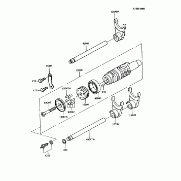 Gear Change Drum/Shift Fork(s)