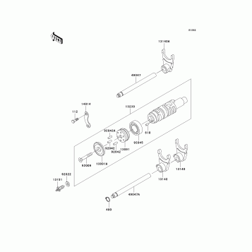 Gear Change Drum/Shift Fork(s)