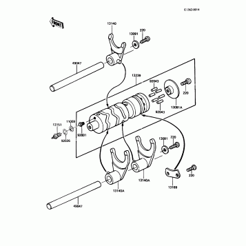 Gear Change Drum/Shift Fork(s)