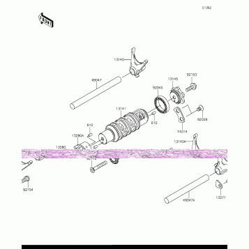 Gear Change Drum/Shift Fork(s)
