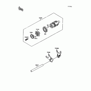 Gear Change Drum/Shift Fork(s)