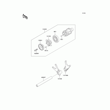 Gear Change Drum/Shift Fork(s)