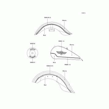 Decals(Red/Ebony)(VN1500-D1)