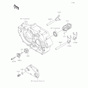 Gear Change Drum/Shift Fork(s)