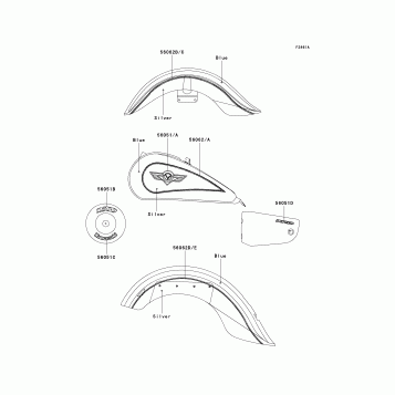 Decals(Blue/Silver)(VN1500-E2)