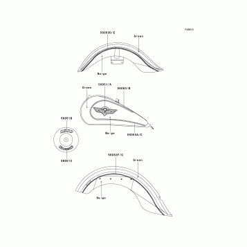 Decals(Green/Beige)(VN1500-E3)