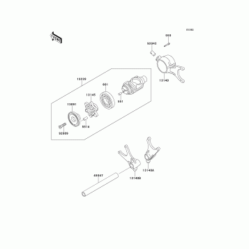 Gear Change Drum/Shift Fork(s)