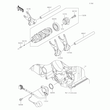 Gear Change Drum/Shift Fork(s)