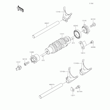 Gear Change Drum/Shift Fork(s)