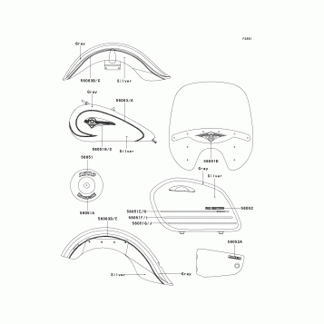 Decals(Silver/Gray)(VN1500-L2)