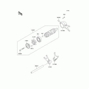 Gear Change Drum/Shift Fork(s)