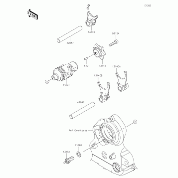 Gear Change Drum/Shift Fork(s)