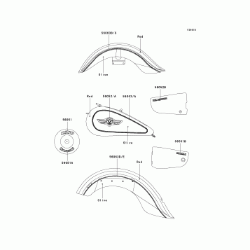 Decals(Red/Olive)(VN1500-N2)