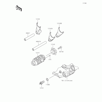 Gear Change Drum/Shift Fork(s)