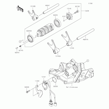 Gear Change Drum/Shift Fork(s)