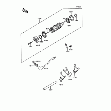 Gear Change Drum/Shift Fork(s)