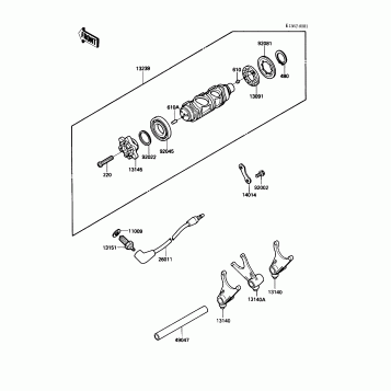 Gear Change Drum/Shift Fork(s)