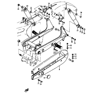 REAR ARM - REAR CUSHION - CHAIN CASE