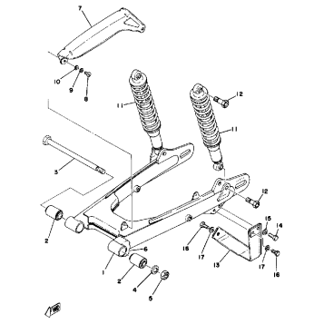 REAR ARM - REAR CUSHION - CHAIN CASE