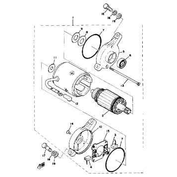 STARTING MOTOR XS650D E E006501~ F