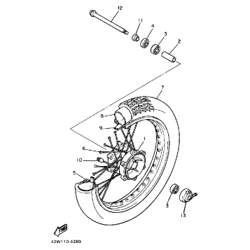 FRONT WHEEL XV700L LC