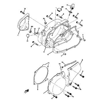CRANKCASE COVER YZ125A - B