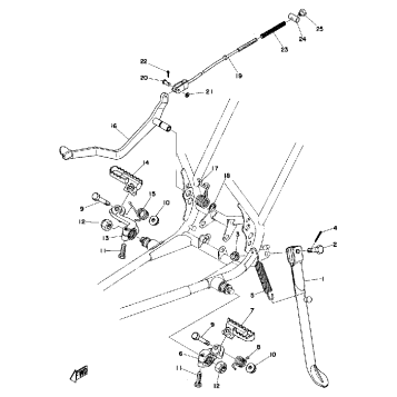 STAND - FOOTREST - BRAKE PEDAL