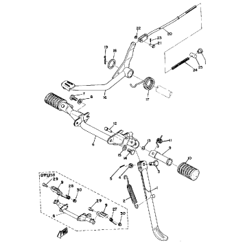 STAND - FOOTREST - BRAKE PEDAL