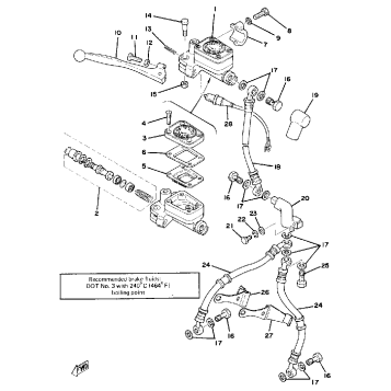 FRONT MASTER CYLINDER - BRAKE HOSE