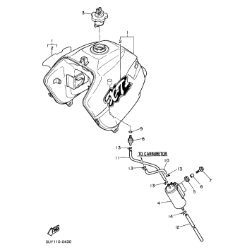 FUEL TANK CALIFORNIA MODEL ONLY