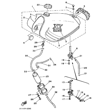 FUEL TANK XT250KC CALIFORNIA ONLY