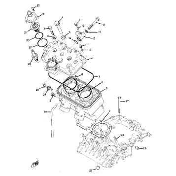 CYLINDER HEAD - CYLINDER TZ250 - TZ350