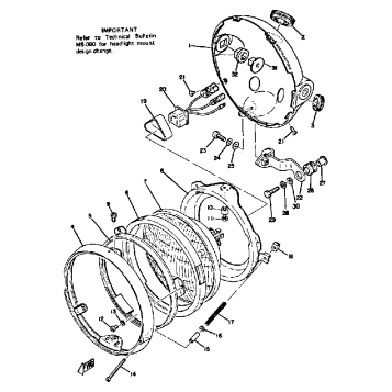 HEADLIGHT TX650A - XS650B
