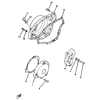 CRANKCASE COVER YZ250G H
