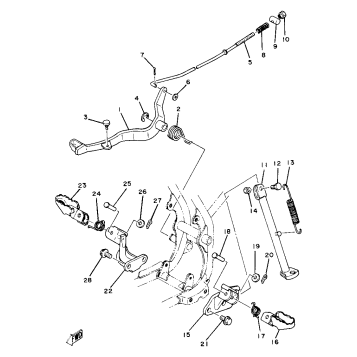 STAND FOOTREST YZ80G