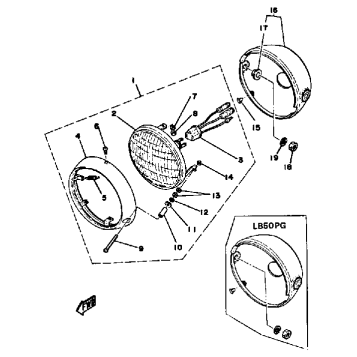 HEADLIGHT LB50PG - PH - PJ