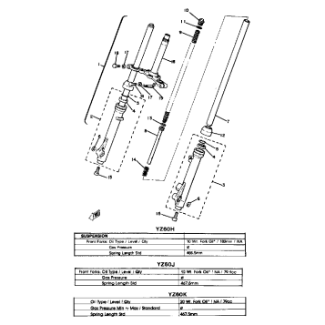 FRONT FORK - YZ60H - J - K