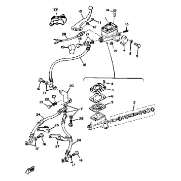 FRONT MASTER CYLINDER BRAKE HOSE