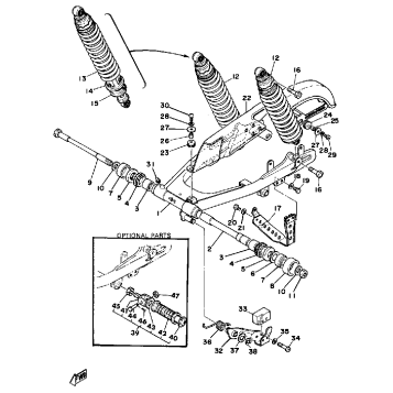 REAR ARM - REAR CUSHION - CHAIN CASE