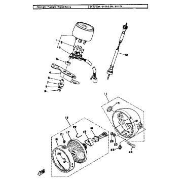 HEADLIGHT - METER GT80E - GT80E~009161 - GT80F