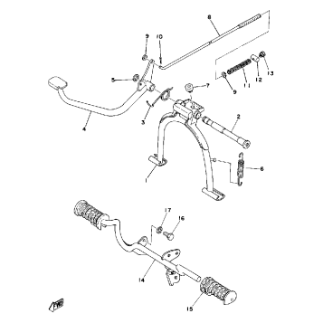 STAND - FOOTREST - BRAKE PEDAL