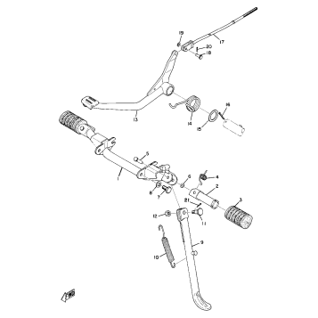STAND,FOOT REST & REAR BRAKE PEDAL