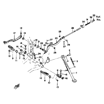 STAND - FOOTREST - BRAKE PEDAL