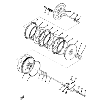 CLUTCH YZ80A - YZ80B
