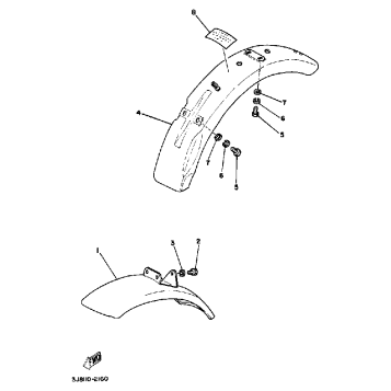 FRONT FENDER - REAR FENDER DT80H - J - K