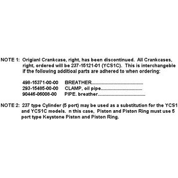 CRANKCASE (NOTES ONLY)