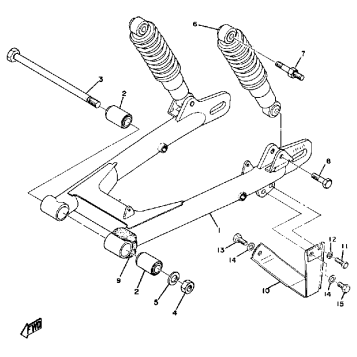 REAR ARM - REAR CUSHION - CHAIN CASE